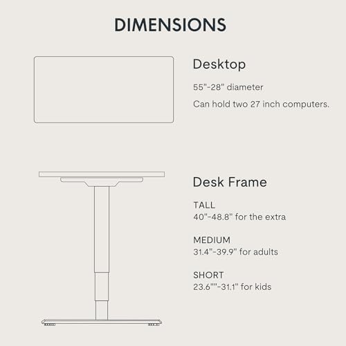 FLEXISPOT E6 3-Stage Dual Motor Electric Standing Desk 55 x 28 Sit Stand Up Desk, Holds 220 lbs, Adjustable Height w/Memory Presets, One-Piece White Desktop & White Frame, Ships in 2 Boxes - Image 6