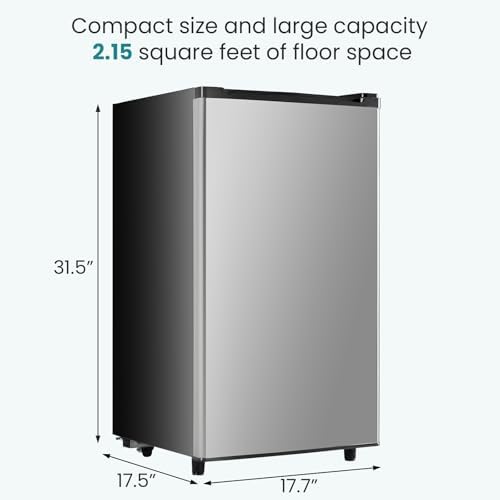 OLIXIS 3.2 Cu.Ft Mini Fridge with Freezer, Single Door Compact Refrigerator - Image 2