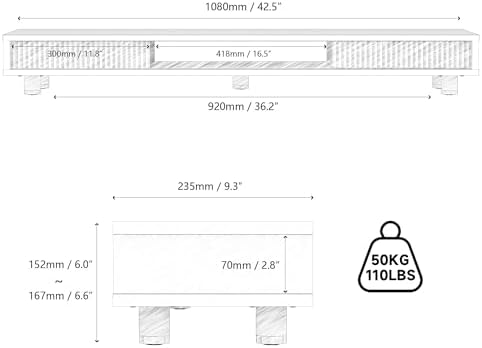 Fenge Dual Monitor Stand with Storage, Desk Shelf with Glass Sliding Door - Image 3