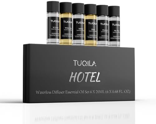 Waterless Diffuser Essential Oil Set(6X 20mL) Hotel Luxury Aroma Scent Oil by Tuqila