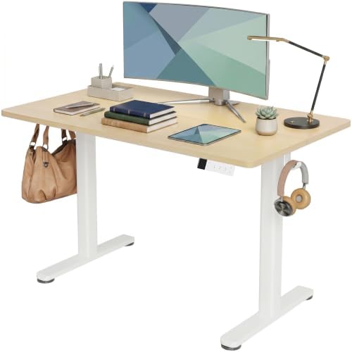 Claiks Electric Standing Desk, 48x24 Inch, Nature by CLAIKS