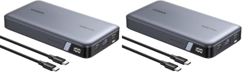 UGREEN Power Bank 25,000mAh 145W Laptop Portable Charger, Nexode 3-Port USB C PD Battery Pack, for MacBook Pro/Air, Dell XPS, iPhone 17/16/15/14, Galaxy S26 Steam Deck, iPad, and More (Pack of 2) by UGREEN