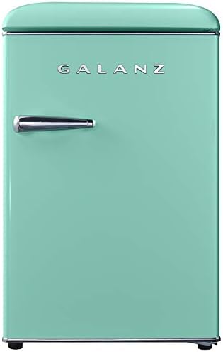 Galanz GLR25MGNR10 Retro Compact Refrigerator, Mini Fridge with Single Doors, Adjustable Mechanical Thermostat with Chiller, Green, 2.5 Cu Ft by Galanz