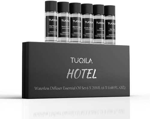 Waterless Diffuser Essential Oil Set(6X 20mL), Luxury Aroma Scent Oil by Tuqila