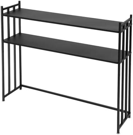 2-Tier Metal Desk Shelf, 45.2 Inch Desktop Bookshelf Organizer by MARTEXBUY