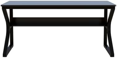 OSCHF 55-Inch Extra Long Desk with Storage Shelf, Black - Image 5