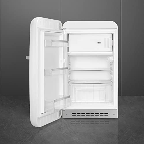 Smeg FAB10 50's Retro Style Aesthetic Refrigerator with 4.48 Cu Total Capacity, 2 Glass Shelves, LED Internal Light, 22-Inches, White Left Hand Hinge Made In Italy - Image 2