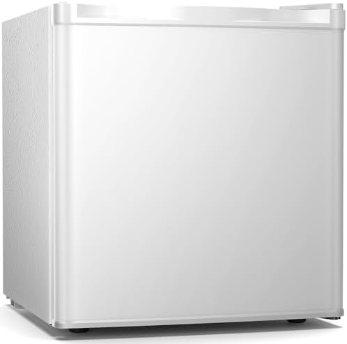 Antarctic Star 1.7 Cu.Ft Compact Refrigerator with Freezer,Adjustable Thermostat,Removable Glass Shelf,Single Reversible Door Mini Fridge for Bedroom,Office,Dorm,White by AntarcticStar