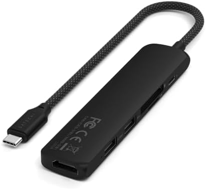 Satechi 6-in-1 USB-C Hub, 4K/60Hz HDMI, 100W PD Charging, Black by Satechi