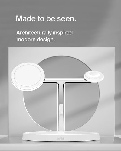 Belkin MagSafe 3 in 1 Wireless Charging Stand, 2nd Gen, 33% Faster - Image 6