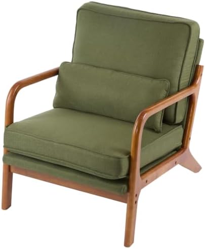 Karl home Mid-Century Modern Accent Reading Chair, Green - Image 7