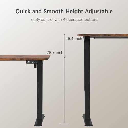 Furmax 63 Inches Electric Height Adjustable Standing Desk Home Office Desk - Image 3