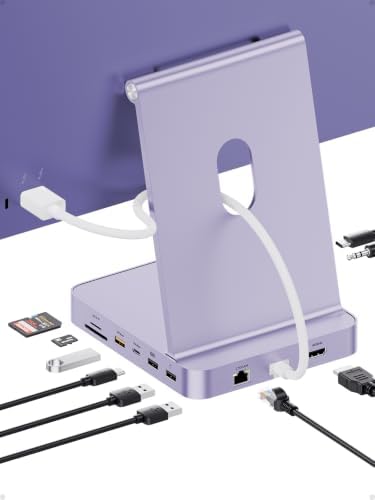 11-in-1 USB C Hub for iMac 24" M1/M3/M4 with M.2 NVMe 4TB SSD Enclosure by PULWTOP