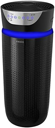Homedics 5-in-1 UV-C Air Purifier - 360-Degree HEPA Filter for 1,593 Sq Ft, Extra Large Air Purifiers for Bedroom and Home, Essential Oil Pads, Built-In Timer, 5 Speed Settings for Large Rooms, Black by Homedics
