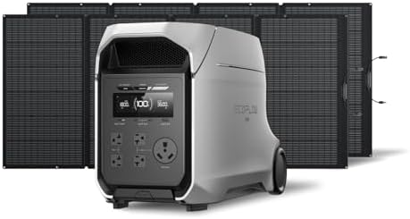 EF ECOFLOW 3072Wh DELTA 3 Ultra Plus Power Station with 2X400W Solar Panels by Unknown