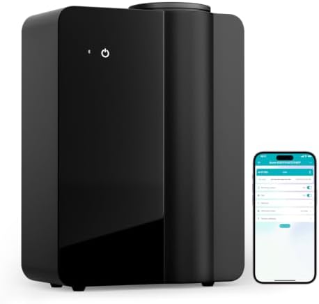 Waterless Essential Oil Diffuser 200ml, HVAC Cold Air Smart Scent Machine for Whole House 5000 Sq.Ft, Bluetooth App, Metal Housing, Quiet No‑Heat Commercial Diffuser for Large Room, Home, Office,Hotel by SNOWSEN