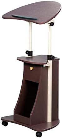 Techni Mobili Sit-to-Stand Rolling Adjustable Storage Medical Laptop Computer Cart, Chocolate, B005 - Image 6