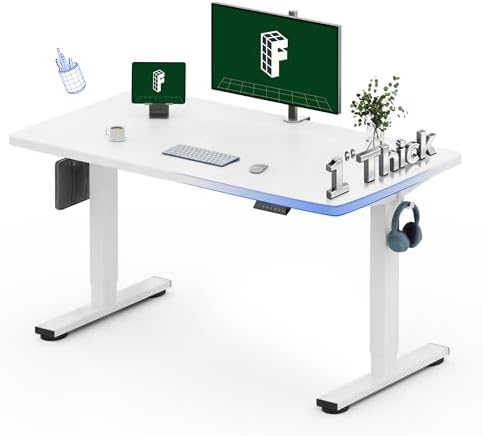 FLEXISPOT 48"x24" Electric Standing Desk, White by Unknown