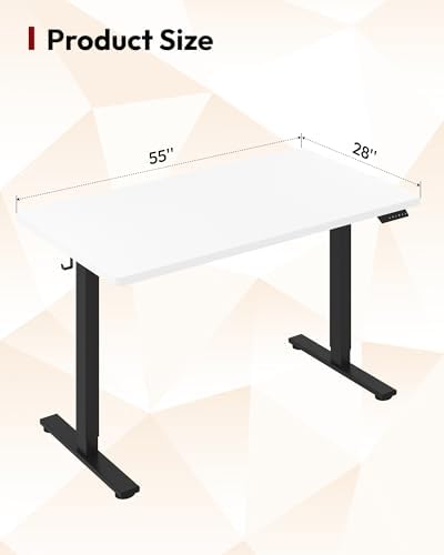 SANODESK One-Piece 1'' Thick Height Adjustable Standing Desk 55''x28'' - Image 3