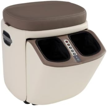 Human Touch Reveal Foot & Calf Massager Ottoman - Heated Air Compression, 3 Auto-Massage Programs & Adjustable Intensity for Stress Relief, Plantar Fasciitis, & Circulation - Includes 1-Year Warranty by HumanTouch