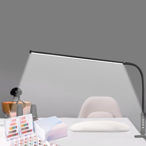 CGBE Nail Light for Desk, 23.6" Nail Desk Lamp with 360° Flexible Gooseneck by CGBE