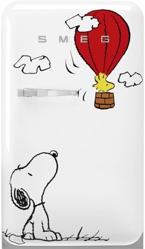 Smeg FAB10 50's Retro Style Aesthetic Refrigerator with 4.48 Cu Total Capacity, 2 Glass Shelves, LED Internal Light, 22-Inches, Peanuts Snoopy Right Hand Hinge. FAB10URDSN3 by Unknown