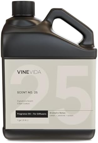 VINEVIDA [128 Fl Oz] Clean Cotton Diffuser Oil - Hotel Fragrance for Cold Air Diffuser - Home Scent Oil by VINEVIDA