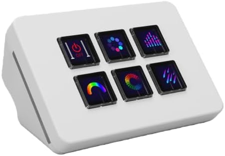 Jiawu Stream Controller Deck, 6 Customizable Keys (White) by JIAWU
