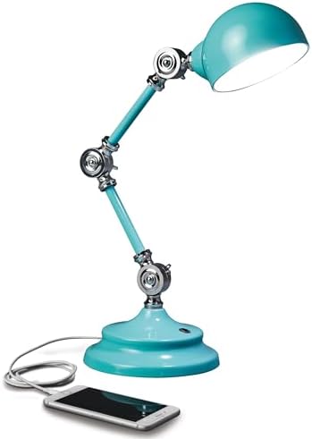 OttLite Revive LED Desk Lamp with USB Port, Turquoise by Ottlite