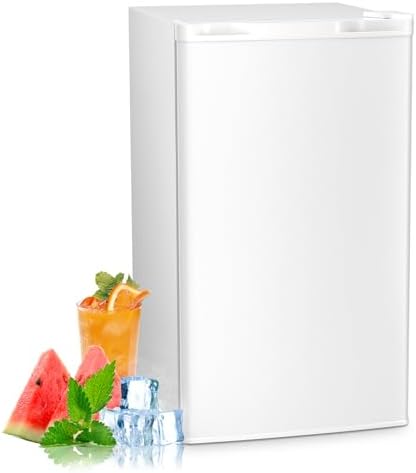 Antarctic Star 3.2 Cu.Ft. Mini Fridge with Freezer, Small Refrigerators with Adjustable Thermostat, Low Noise, Energy Saving, Compact Refrigerators for College Dorm, Office, Bedroom, Apartment, White by AntarcticStar