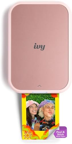 Canon Ivy 2 Mini Photo Printer (Blush Pink) - Bluetooth, Print from iOS & Android Devices, Bundle Incl. 110 Zink Sticky-Back Prints, LED Light Bar, Protective Case, and USB Cable - Image 2