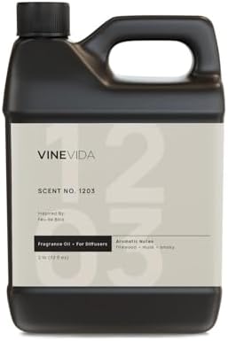 VINEVIDA [32 Fl Oz] Scent NO. 1203 Fragrance Oil for Cold Air Diffusers, Aromatic Notes of Smokey Woody Musk, Essential Oils for Diffuser Oil Refill & Air Freshener Room Spray by VINEVIDA