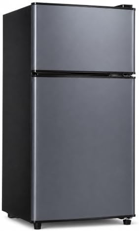 3.2 Cu.Ft Mini Fridge with Freezer, 2-Door Compact Refrigerator for Dorm/Office/Bedroom, Energy Efficient & Quiet, Blue by WINRIZZ