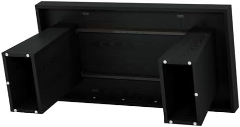 Tribesigns 55-Inch Executive Desk, Thick Wood Office Computer Desk with Double Pedestal, Modern Minimalist Workstations Writing Table Conference Table Furniture for Home Office, Black - Image 6