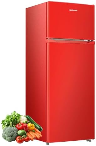 Upstreman 7.7 Cu Ft Refrigerator with Freezer Double Door Fridge by StartUpLiveBetter