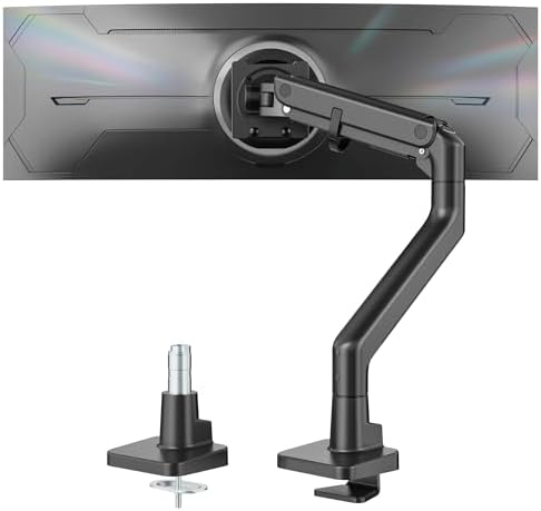 monTEK Heavy Duty Monitor Arm, 17-57" Ultrawide, Gas Spring, 59.4 lbs，Black by monTEK