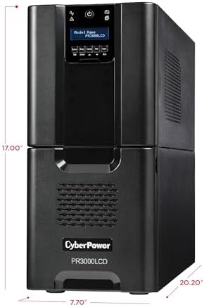 CyberPower PR3000LCD Smart App Sinewave UPS System, 3000VA/2700W, 10 Outlets, AVR, Tower - Image 6