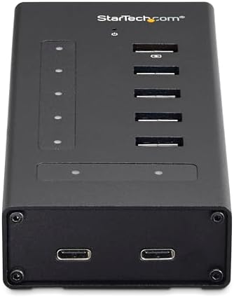 StarTech.com 7 Port USB C Hub - USB Type-C to 2x USB-C/5x USB-A - Commercial Metal USB 3.0 - SuperSpeed USB 3.0 (5Gbps) - BC 1.2 Fast Charge - 5 x usb-a, 2 x usb-c (HB30C5A2CST) - Image 4