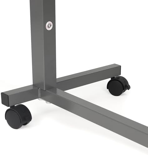 Vaunn Medical Cart Adjustable Overbed Table with Wheels – Rolling Bedside Table for Hospital, Portable Standing Cart & Laptop Desk for Bed, Couch, Wheelchair - Image 6