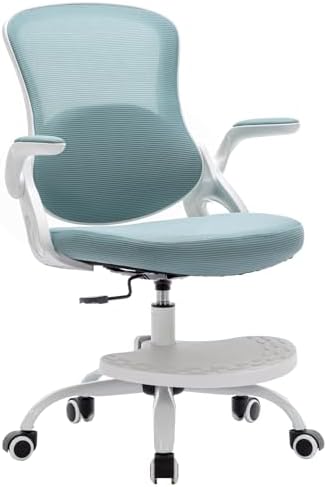 Kids Desk Chair,Ergonomic Study Chair with Adjustable Height,Swivel Mesh Desk Chair with Wheels,Home Office Chair for Children in Home Bedroom Blue - Image 7