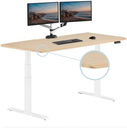 Vari ComfortEdge Electric Standing Desk – 72x30 – Light Wood/White - Image 3