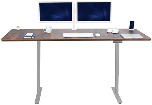 VIVO Rustic Vintage Brown 83 x 30 in Standing Desk, DESK-KIT-E2G84-30N by VIVO