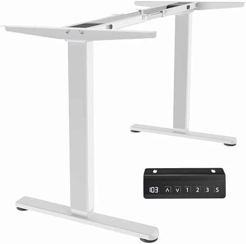 VIVO White Dual Motor Electric Standing Desk Frame, DESK-E-200W by VIVO