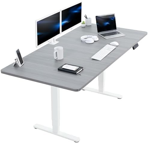 VIVO Dark Gray 71 x 36 in Standing Desk, DESK-KIT-2W7G-36 by VIVO