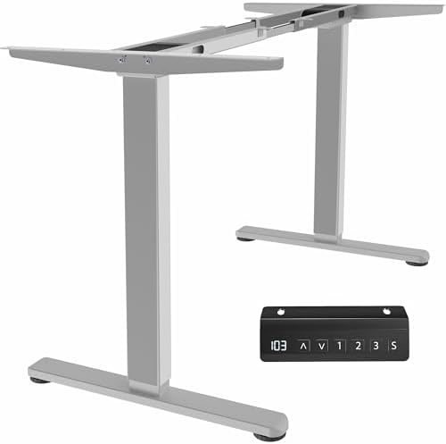 VIVO Gray Dual Motor Electric Standing Desk Frame, DESK-E-200G by VIVO
