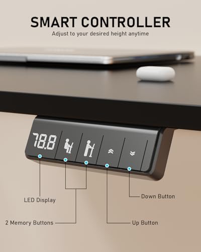 63" Large Electric Standing Desk Adjustable Height for Home Office - Image 6