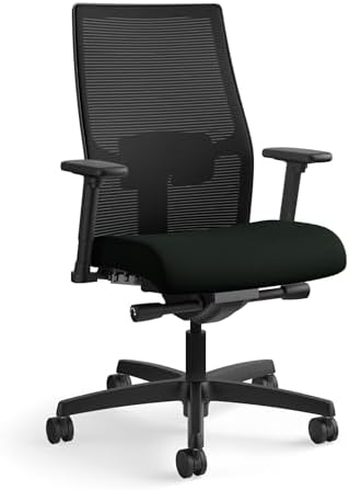 HON Ignition 2.0 Ergonomic Office Chair, Lumbar Support, Desk Chair, Black by HON
