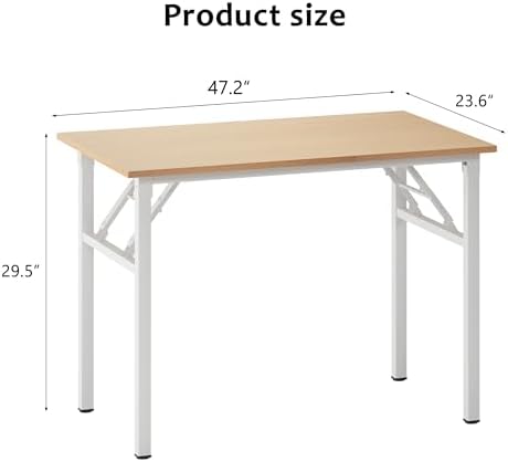 Need Office Computer Desk 47.2x23.6 in Sturdy Folding Laptop Table Pink Oak - Image 3