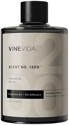 VINEVIDA [16 Fl Oz] Scent NO. 1200 Fragrance Oil for Cold Air Diffusers, Aromatic Notes of Aniseed, Incense, Balm, Patchouli & Cistus Essential Oils for Diffuser Oil Refill & Air Freshener Spray by VINEVIDA
