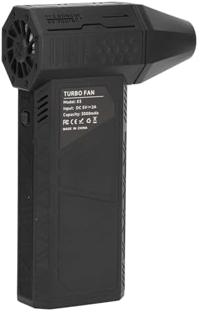 Compact Blower, 130000RPM Brushless Motor Electric Air Duster with 3 Gears Speed, 52m / s Wind Speed, Fast Charging for Home, Cars, Office Use by fosa